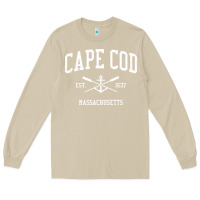 Mushroom Cape Cod MA Vintage Crossed Oars & Boat Anchor Sports Sweat Long Sleeve Tee - longCreatives