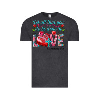Vintage Black Let all that you do be done in love 1 corinthians Vintage Tee - HowdyJamesFarm