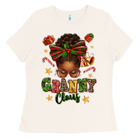 Bone granny claus afro messy bun Ladies Tee - texasbilliewilder