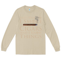 Mushroom That's What I Do I Smoke Cigars And I Know Things Long Sleeve Tee - longCreatives