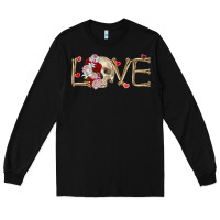Black Skull love Valentine's Day Long Sleeve Tee - FaDigitalArtStudio