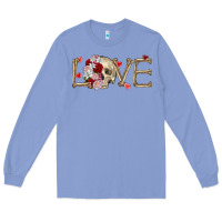 Colony Blue Skull love Valentine's Day Long Sleeve Tee - FaDigitalArtStudio