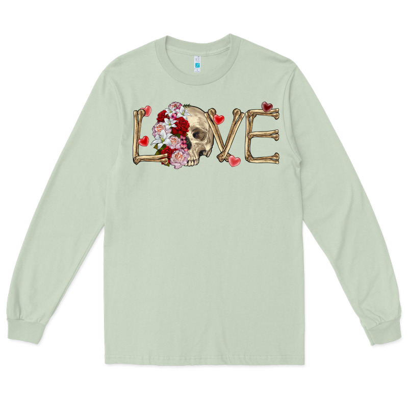 Skull Love Valentine's Day Long Sleeve Tee by FaDigitalArtStudio | Teevron