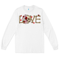 White Skull love Valentine's Day Long Sleeve Tee - FaDigitalArtStudio