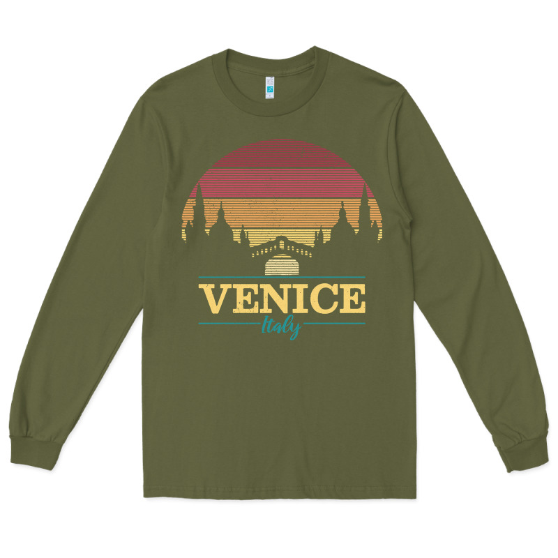Venice Italy   Vintage Retro Italian Travel Souvenir Gift Pullover Hoo Long Sleeve Tee by longCreatives | Teevron