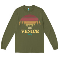 Army Green venice italy   vintage retro italian travel souvenir gift pullover hoo Long Sleeve Tee - longCreatives