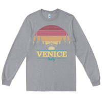 Heather Grey venice italy   vintage retro italian travel souvenir gift pullover hoo Long Sleeve Tee - longCreatives