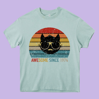 Awesome Since 1974 Heavy Core Tee Designed By Bettercallsaul