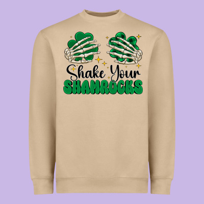 Shake Your Shamrocks Heavyweight Sweatshirt Designed By Cowhidedigitalart