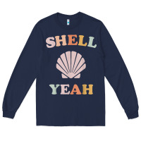 Vintage Retro Shell Yeah Beach Tropical Vacation Gifts T Shirt Long Sleeve Tee | Teevron