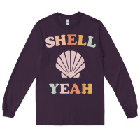 Plum vintage retro shell yeah beach tropical vacation gifts t shirt Long Sleeve Tee - longCreatives