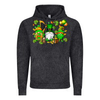 Vintage Black St. Patrick's Day gnomes Vintage Hoodie - OliviaCreatesArt