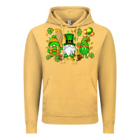Vintage Mustard St. Patrick's Day gnomes Vintage Hoodie - OliviaCreatesArt
