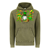 Vintage Olive St. Patrick's Day gnomes Vintage Hoodie - OliviaCreatesArt