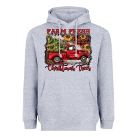 Heather Grey farm fresh christmas trees Heavyweight Hoodie - BarkalooDesign