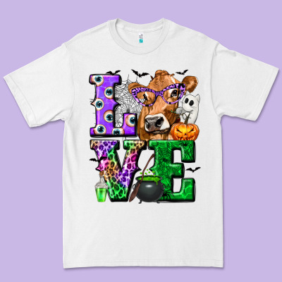Love Cow Halloween Tbw Premium Tee Designed By Texasbilliewilder