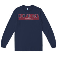 Navy Oklahoma Softball Long Sleeve Tee - longCreatives