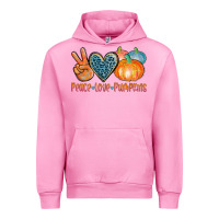 Fuchsia Pink peace love pumpkins Urban Hoodie - AdoDesignShop