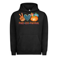 Pigment Black peace love pumpkins Urban Hoodie - AdoDesignShop
