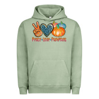 Pigment Oil Green peace love pumpkins Urban Hoodie - AdoDesignShop