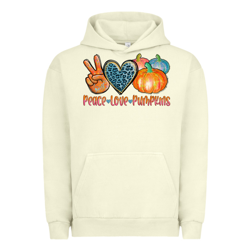 Peace Love Pumpkins Urban Hoodie by AdoDesignShop | Teevron