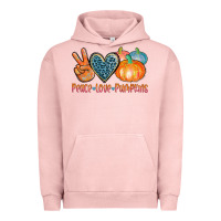 Pigment Salmon peace love pumpkins Urban Hoodie - AdoDesignShop
