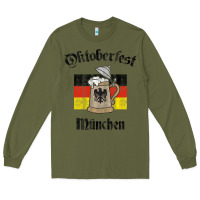 Army Green Oktoberfest München German Flag Beer Stein Long Sleeve Tee - longCreatives