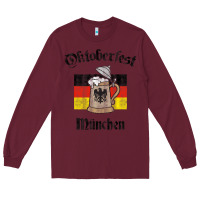 Burgundy Oktoberfest München German Flag Beer Stein Long Sleeve Tee - longCreatives