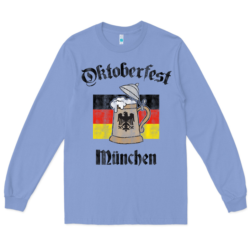Oktoberfest München German Flag Beer Stein Long Sleeve Tee by longCreatives | Teevron