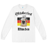 White Oktoberfest München German Flag Beer Stein Long Sleeve Tee - longCreatives