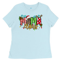 Baby Blue mama claus Ladies Tee - texasbilliewilder