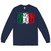 Navy cinque terre italy travel distressed t shirt Long Sleeve Tee - longCreatives