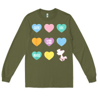 Army Green peanuts valentine candy heart Long Sleeve Tee - longCreatives