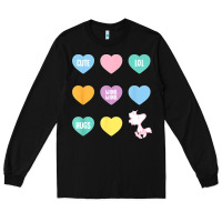 Black peanuts valentine candy heart Long Sleeve Tee - longCreatives