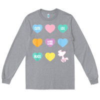 Heather Grey peanuts valentine candy heart Long Sleeve Tee - longCreatives