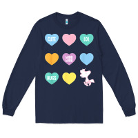 Navy peanuts valentine candy heart Long Sleeve Tee - longCreatives