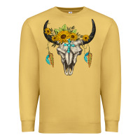 Antique Gold bull skull western Premium Sweatshirt - BarkalooDesign