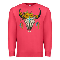 Cardinal bull skull western Premium Sweatshirt - BarkalooDesign