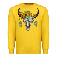 Lemon bull skull western Premium Sweatshirt - BarkalooDesign