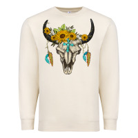 Sandshell bull skull western Premium Sweatshirt - BarkalooDesign