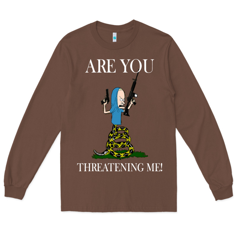 Are You Threatening Me Funny Cartoon Halloween Long Sleeve Tee by longCreatives | Teevron