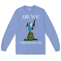 Colony Blue Are You Threatening Me Funny Cartoon Halloween Long Sleeve Tee - longCreatives