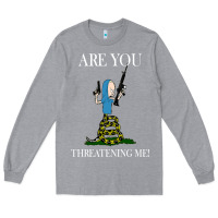 Heather Grey Are You Threatening Me Funny Cartoon Halloween Long Sleeve Tee - longCreatives