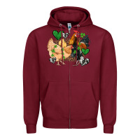 Burgundy st patricks day coop animals Zipper Hoodie - Artiststas