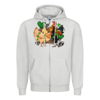 Dove Grey st patricks day coop animals Zipper Hoodie - Artiststas