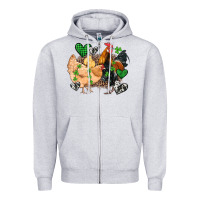 Heather Grey st patricks day coop animals Zipper Hoodie - Artiststas