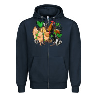 Navy st patricks day coop animals Zipper Hoodie - Artiststas