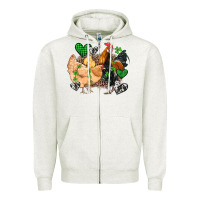 Oatmeal Heather st patricks day coop animals Zipper Hoodie - Artiststas