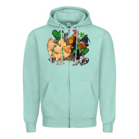 Seafoam st patricks day coop animals Zipper Hoodie - Artiststas