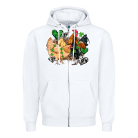White st patricks day coop animals Zipper Hoodie - Artiststas